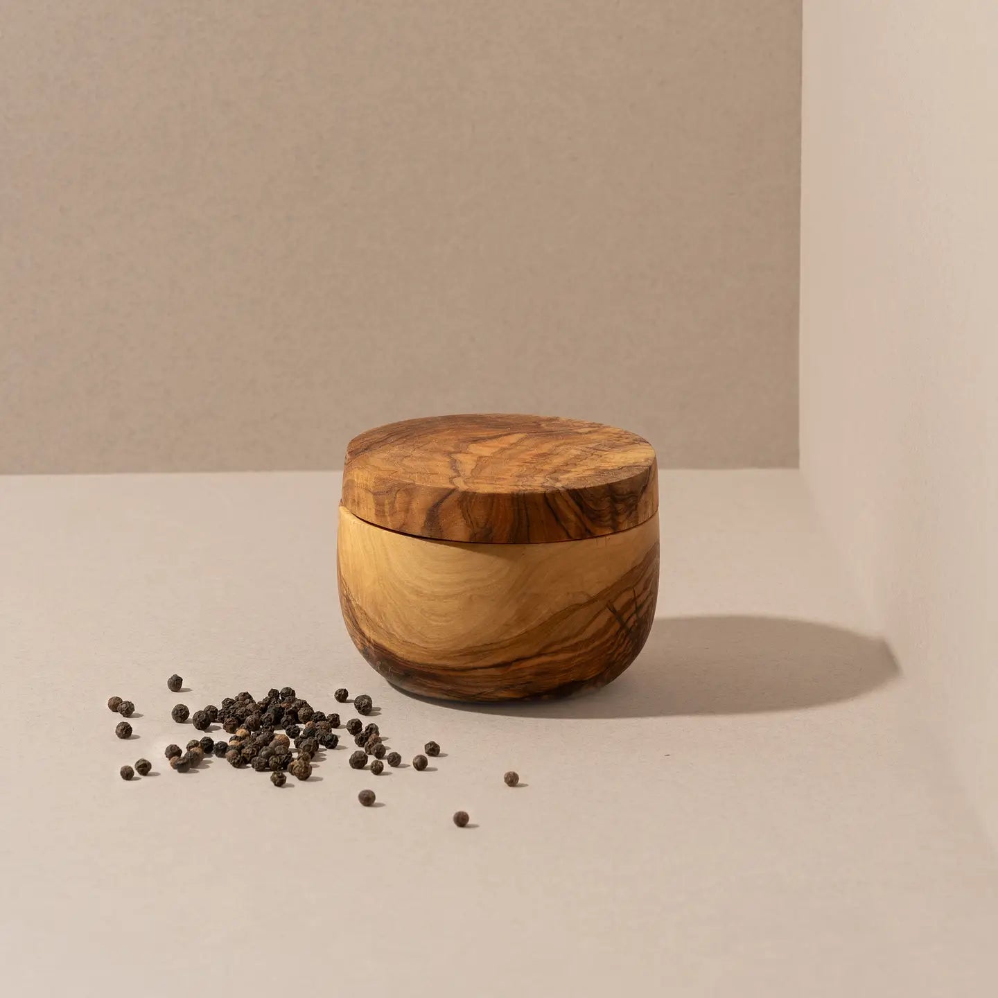 Olive Wood Salt & Spices Cellar