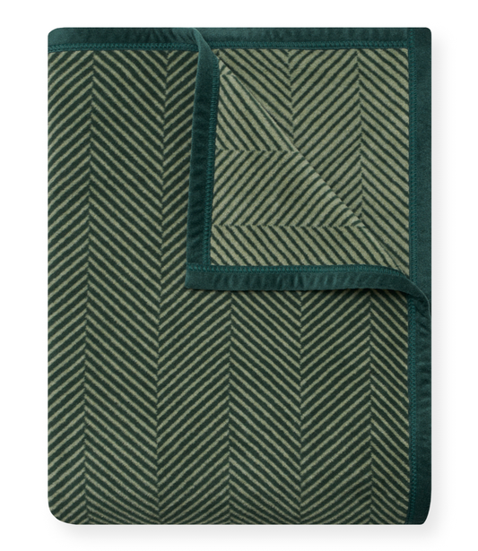 Forest Green Harborview Herringbone Original Blanket
