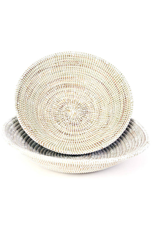 Solid White Grain Basket - Large