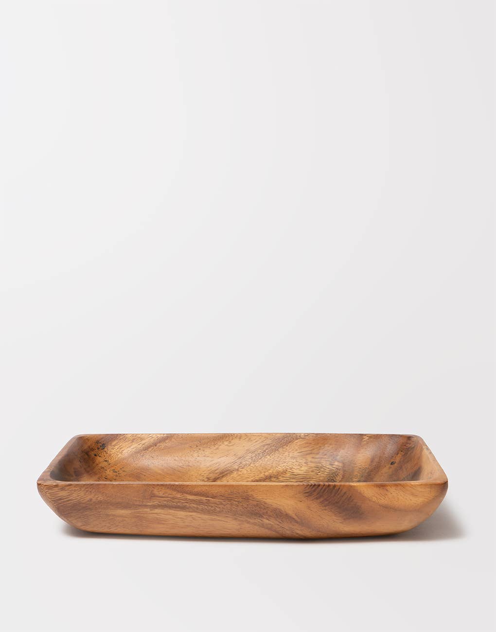 Acacia Wood Rectangular Bowl Tray