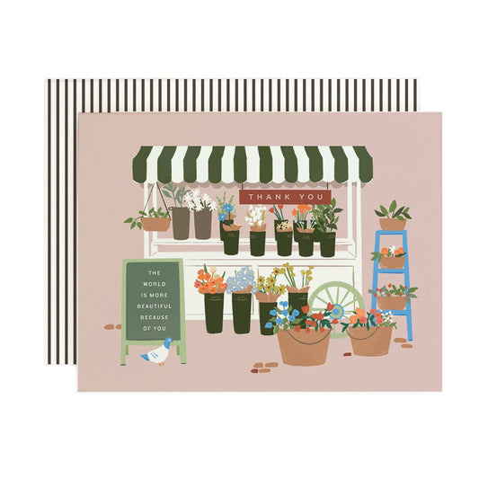 Flower Stall Thank You Card