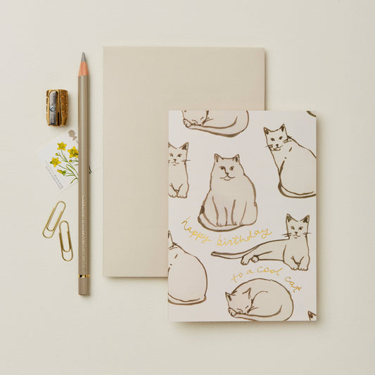 Cool Cat Birthday Card