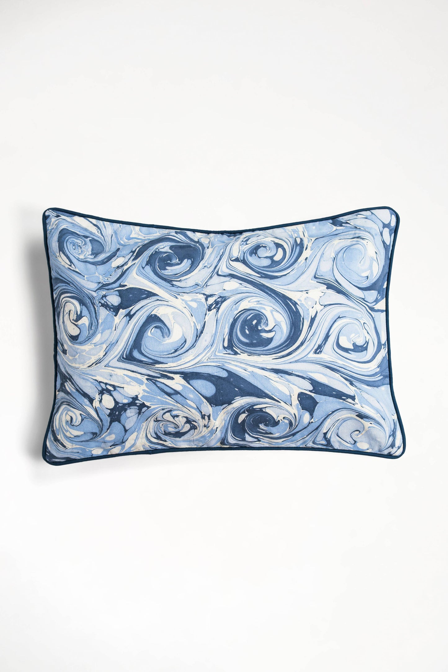 Ocean Wave Hand-Marbled 14" x 20" Pillow