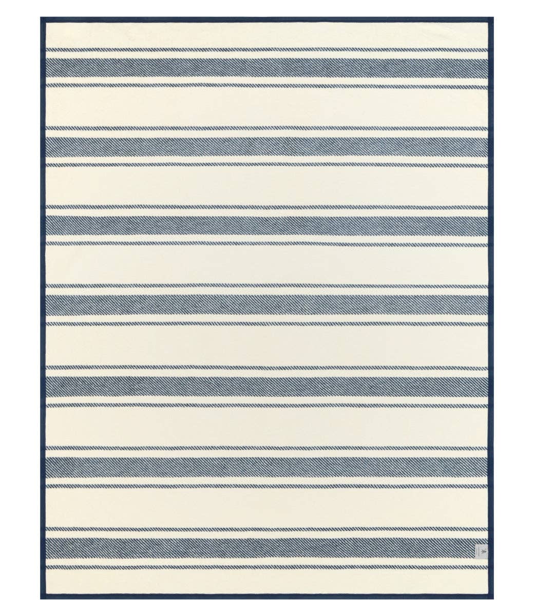 Dockside Stripe Navy Blanket