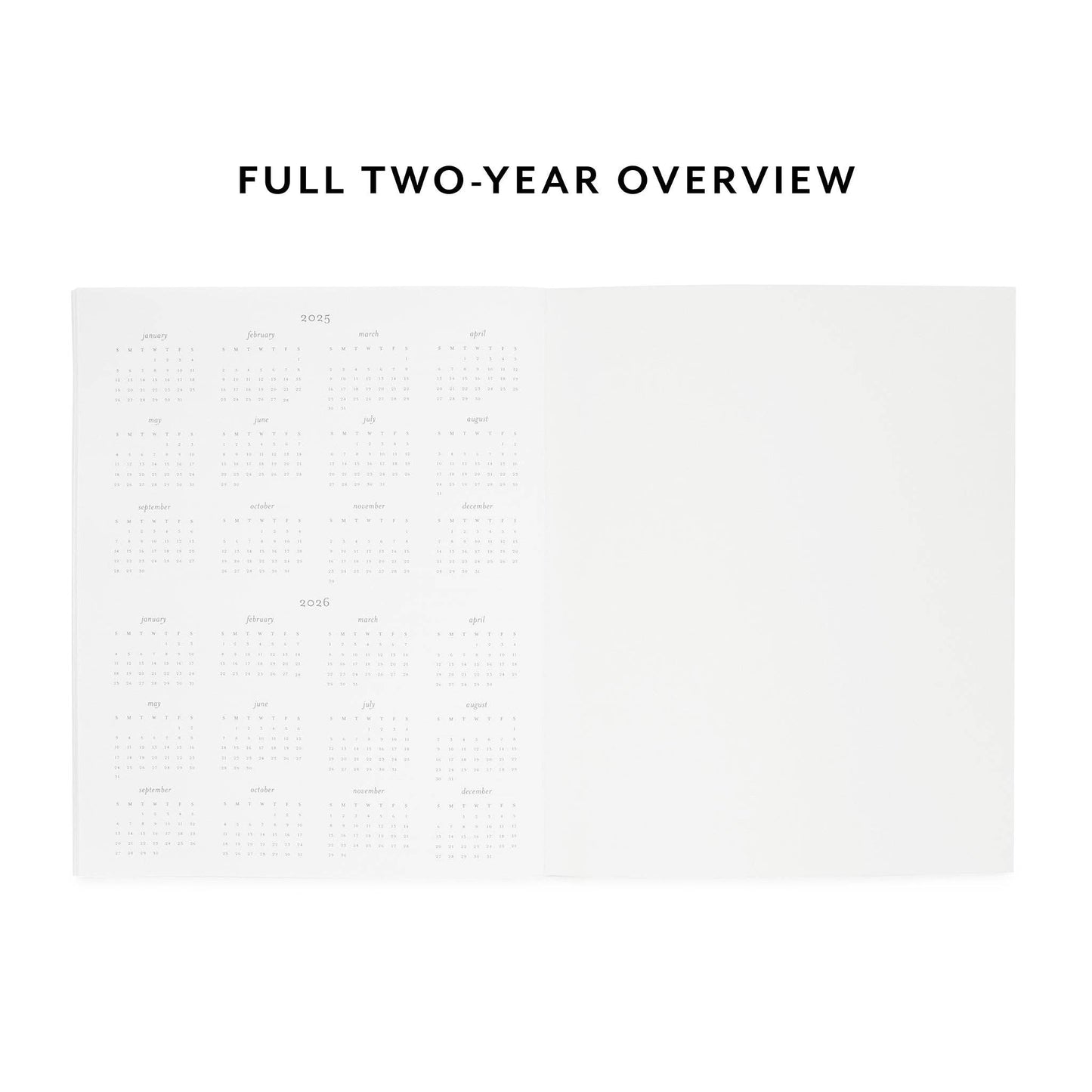 2026 Dusty Blue Monthly Planner