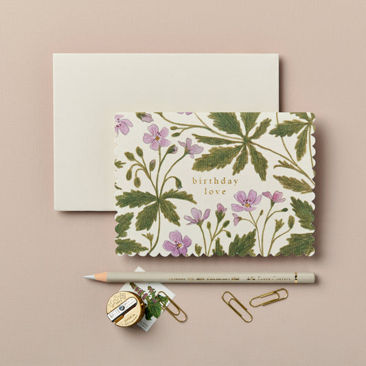 Geranium Birthday Card