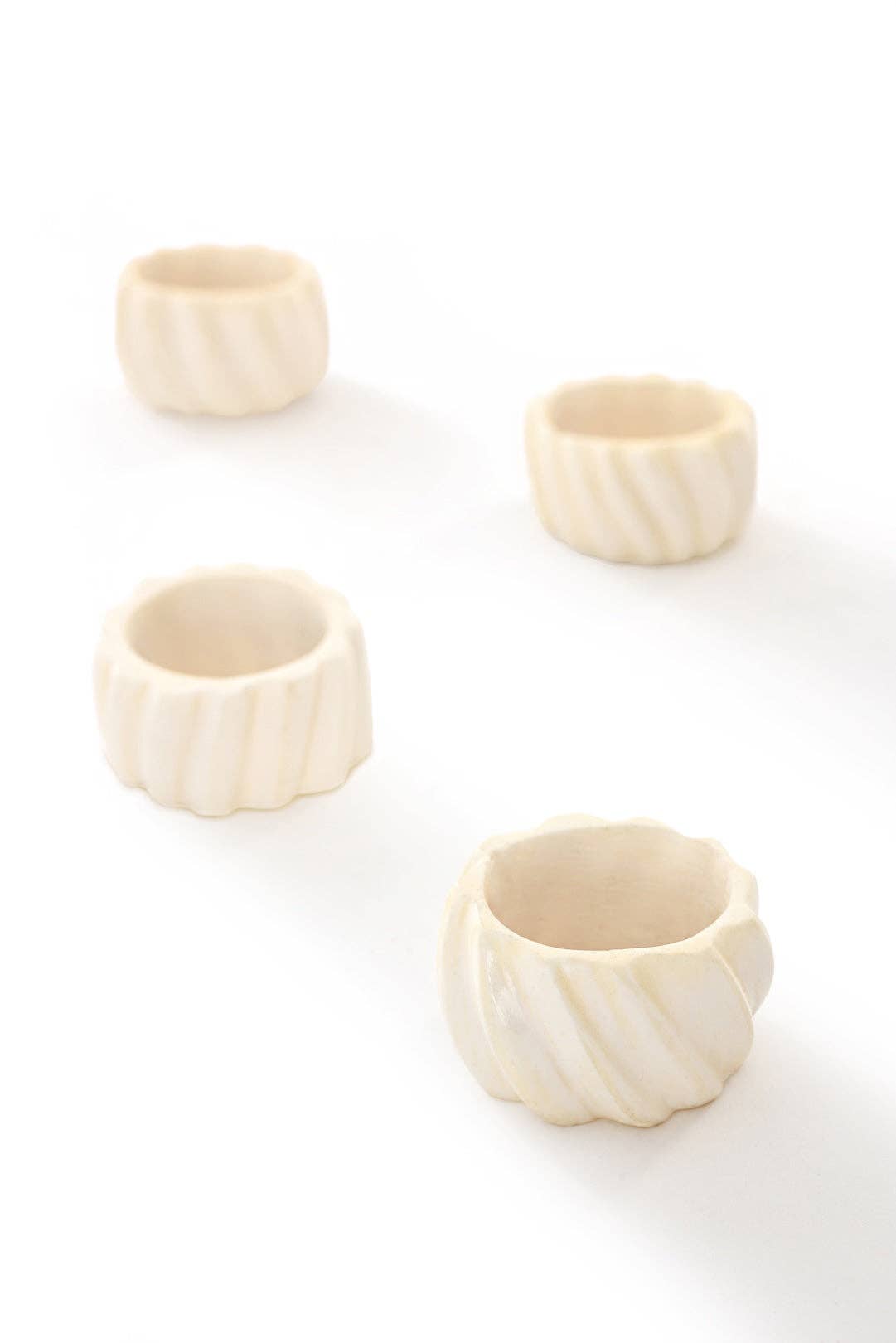 Spiral Cow Bone Napkin Rings