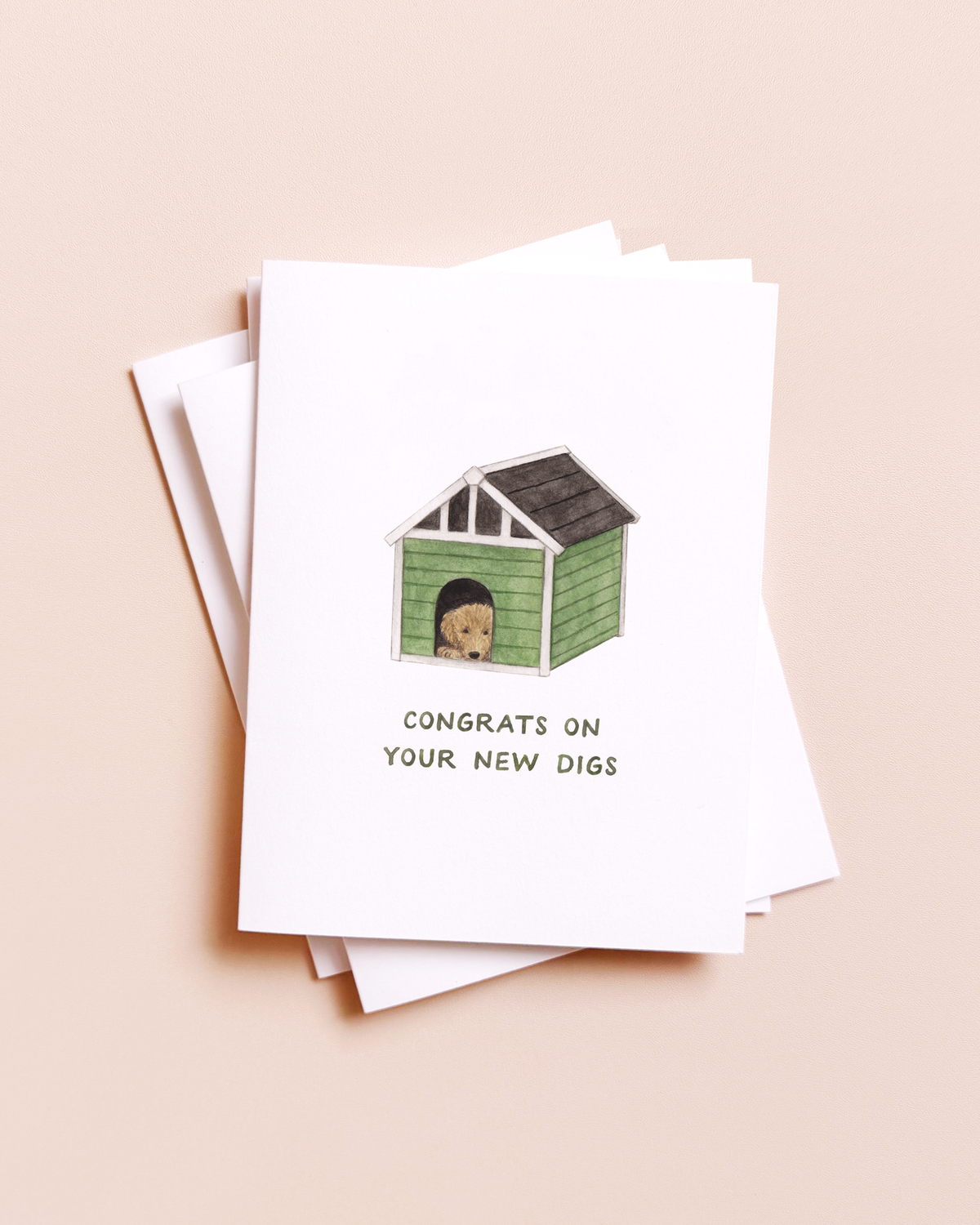 New Digs Dog House — New Home / Housewarming Card