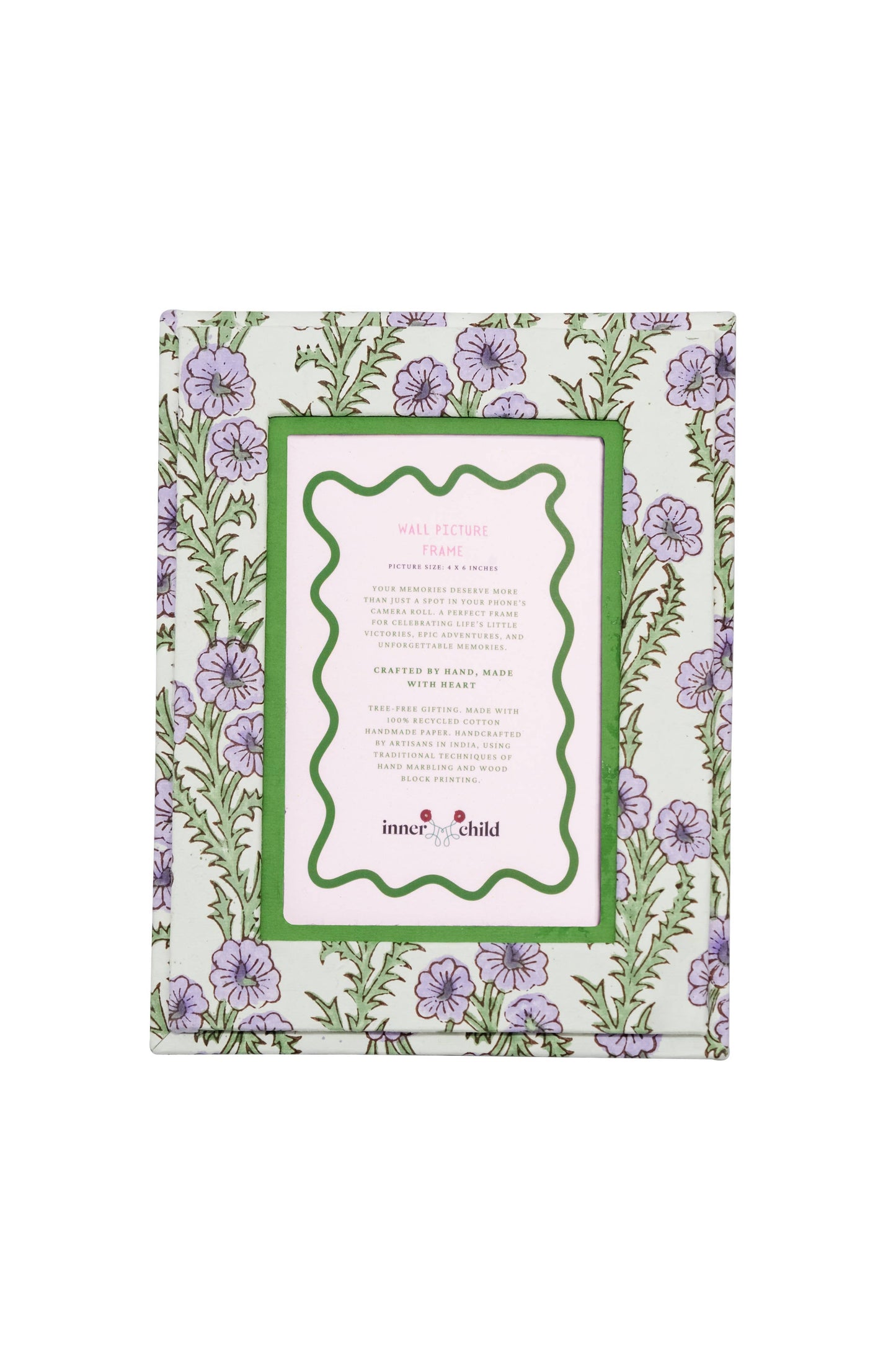 Purple Forget-Me-Not Picture Frame, 4x6