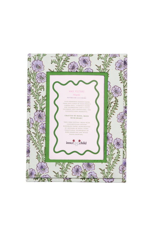 Purple Forget-Me-Not Picture Frame, 4x6