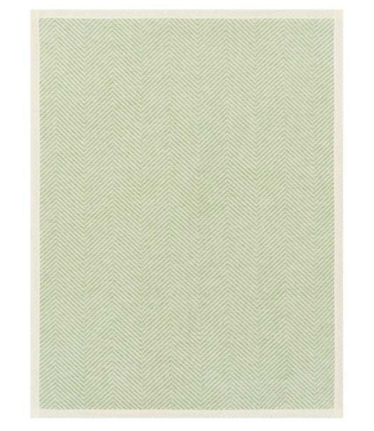 Harborview Herringbone Sprout Green Blanket, Mini
