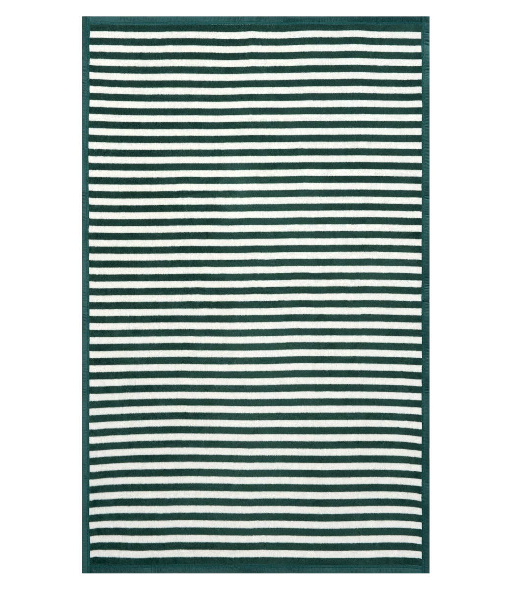 Sideline Stripe Evergreen Midi Blanket: Midi