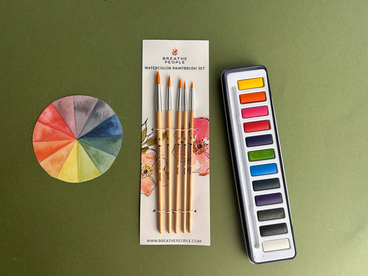 5-Piece Watercolor Brush Set