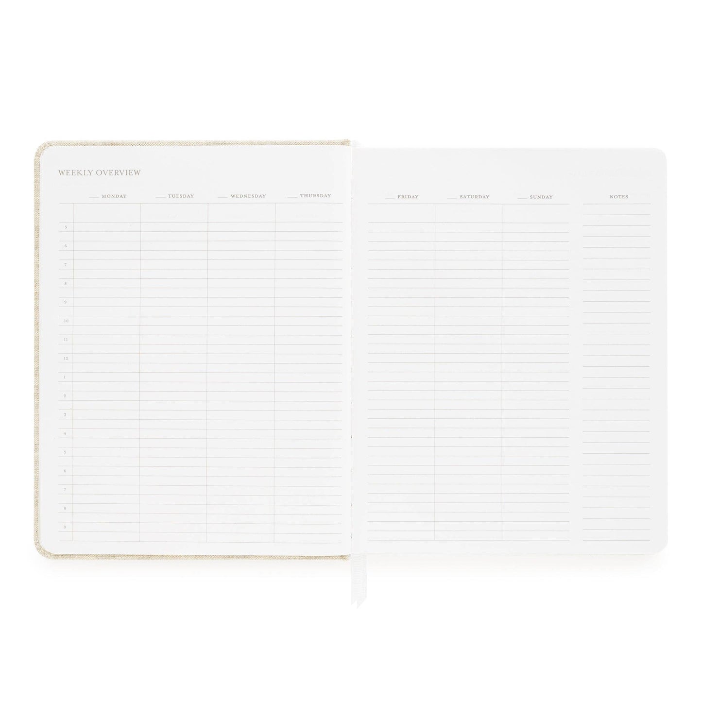 Undated Daily Planner, Flax