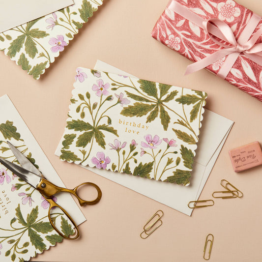 Geranium Birthday Card
