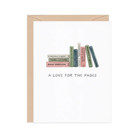 Love For The Pages Wedding Card