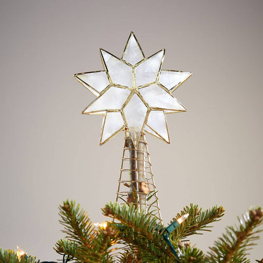 Capiz Star Christmas Tree Topper