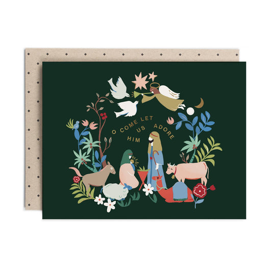 Come Let Us Adore Holiday Card