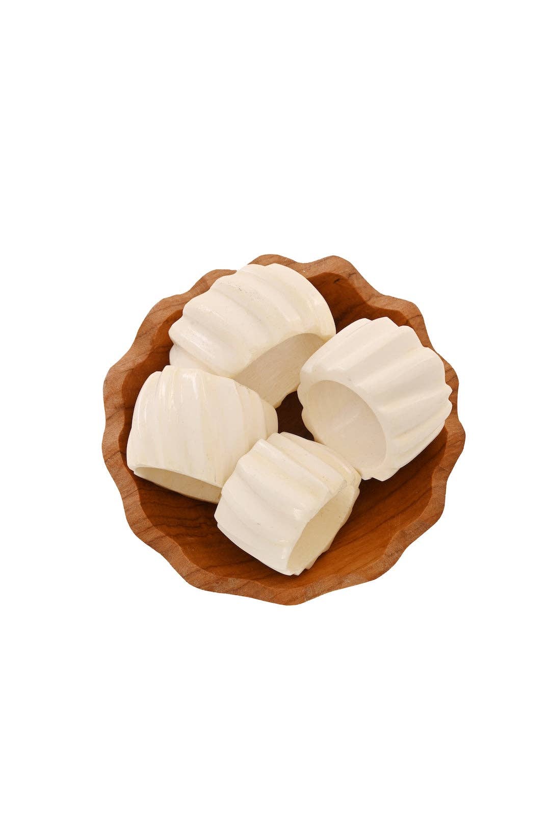 Spiral Cow Bone Napkin Rings