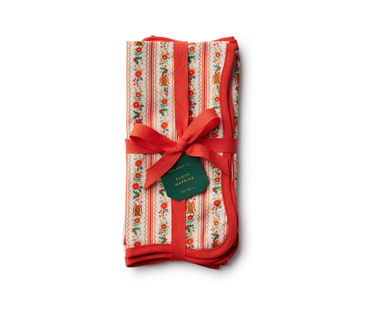 Holly Jolly Cotton Napkins, Set of 4