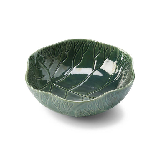 Lotus Leaf Ceramic Serving Bowl