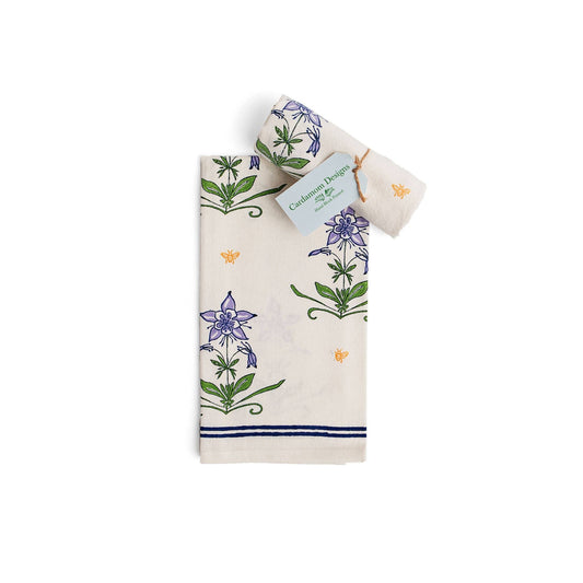 Columbine Kitchen Towel in Violet