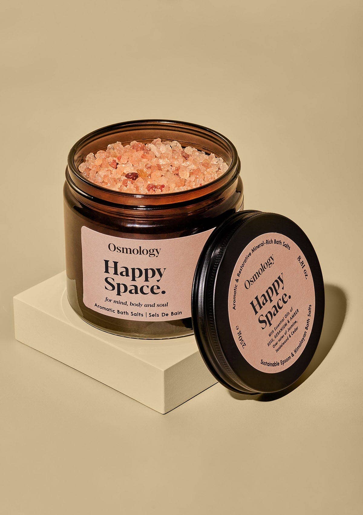 Happy Space Amber Bath Salts - Rose Geranium and Amber