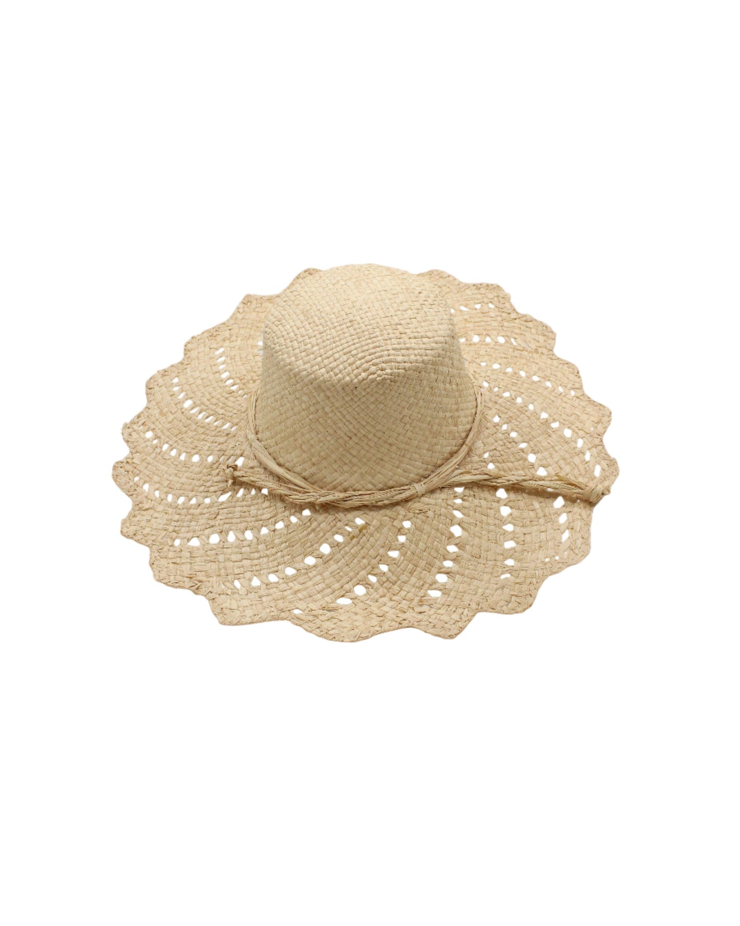 Sara 4.5" Brim Woven Zigzag Sun Hats