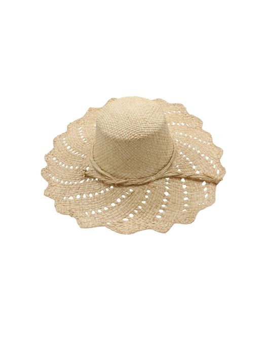Sara 4.5" Brim Woven Zigzag Sun Hats