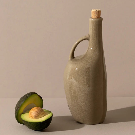 Canard Linen Stoneware Olive Oil Bottle