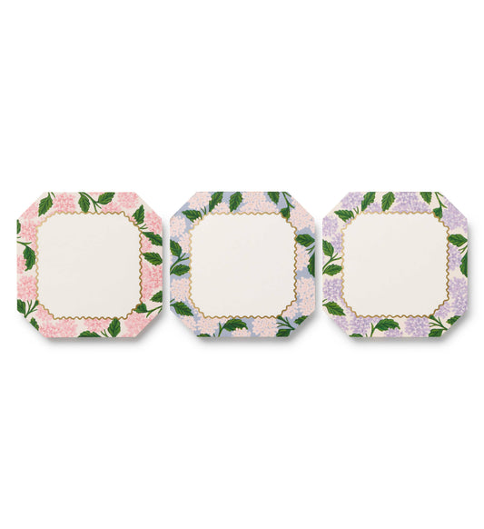Pink Hydrangea Mini Notepad Trio