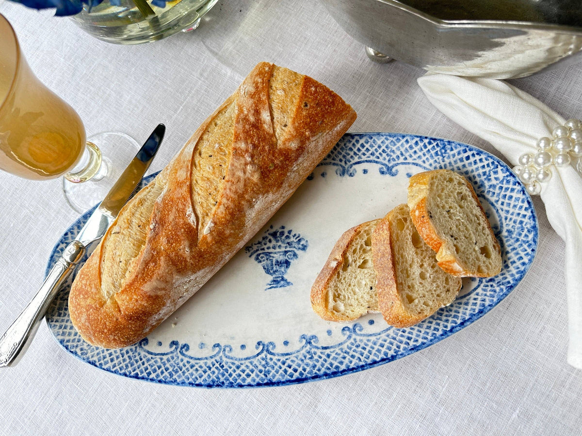 Burano Oval Platter: Blue