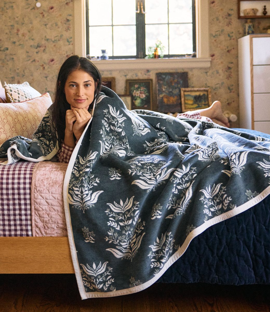 Florence Blockprint Blanket: Original