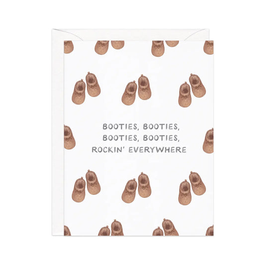 Miss New Booties New Baby Card