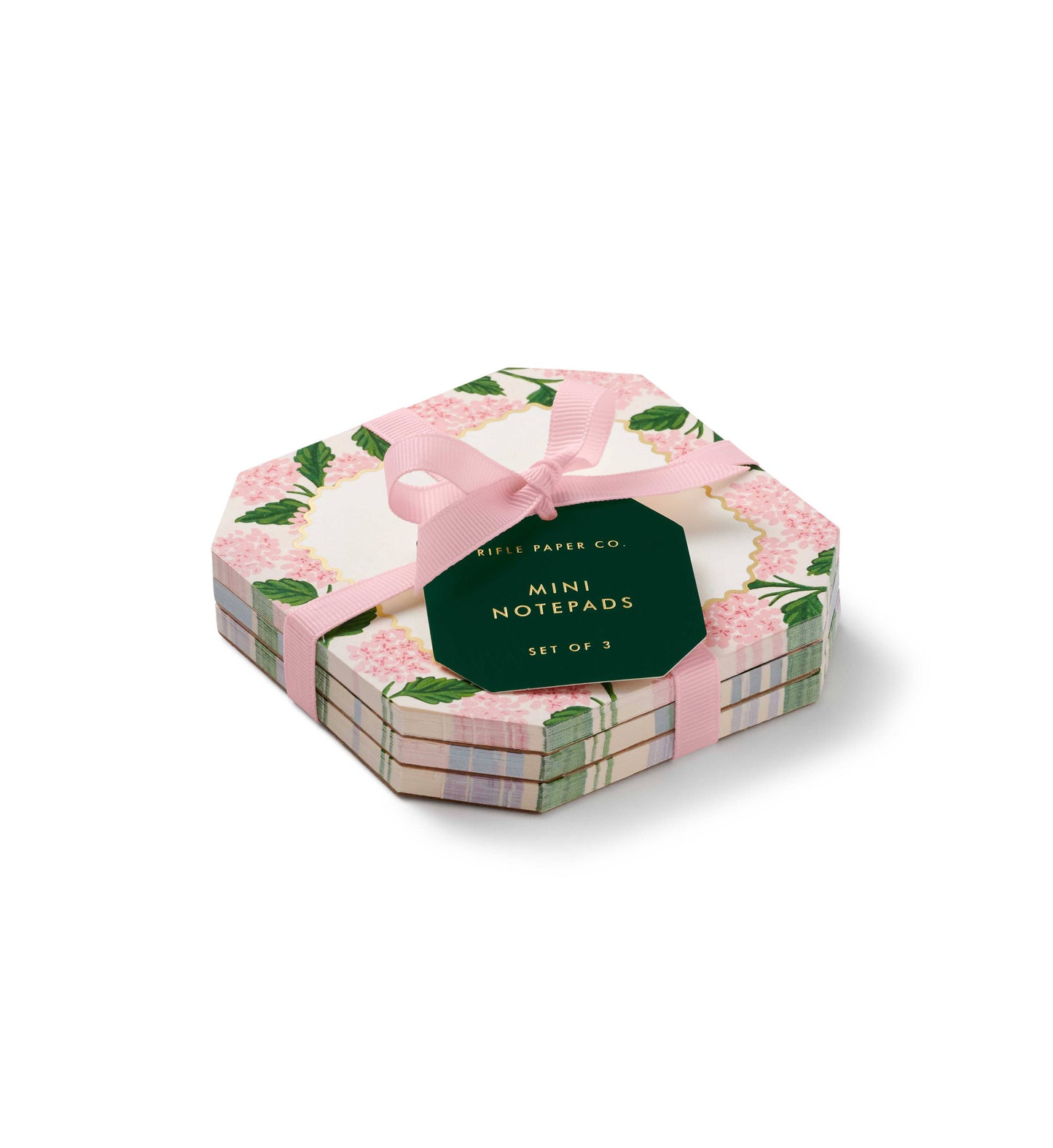 Pink Hydrangea Mini Notepad Trio