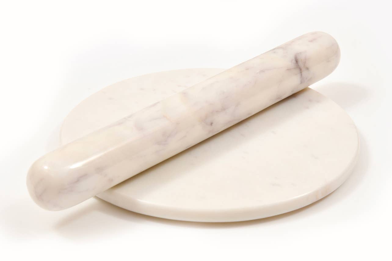 White Marble Rolling and Cheese Board