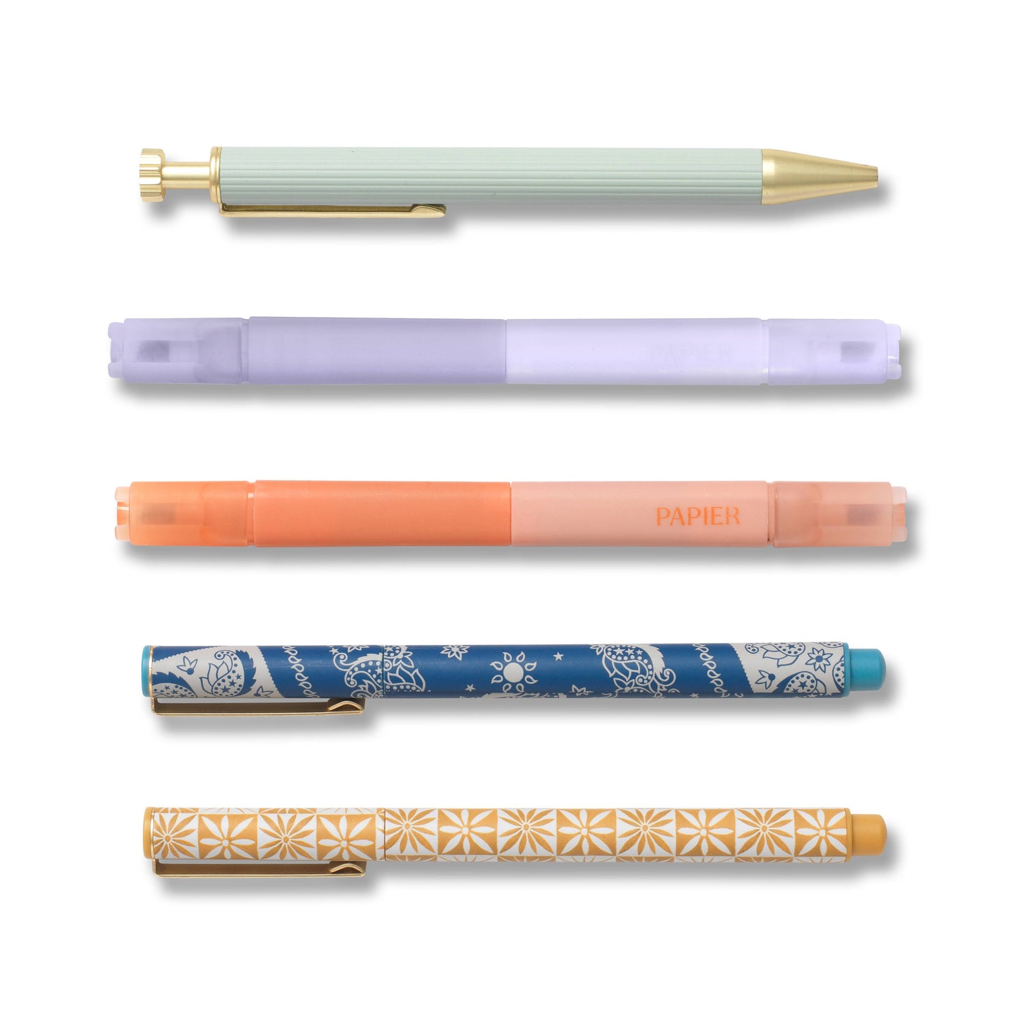 Solstice Mixed Pen & Highlighter - Set of 5