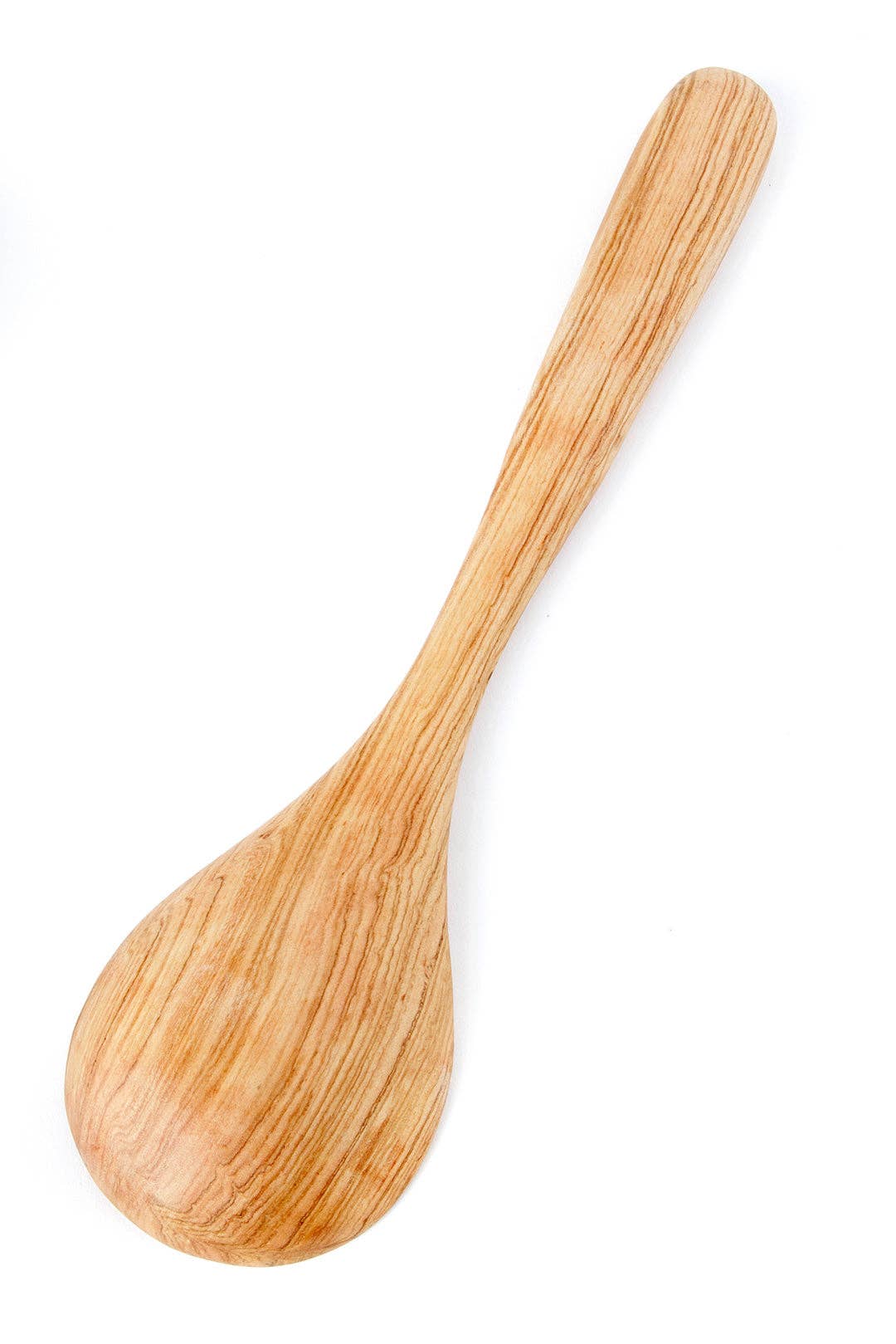 Contoured Wild Olive Wood Cooking Spoon