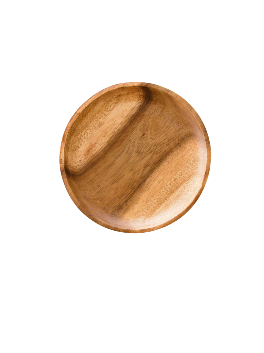 Acacia Round 10" Wood Dinner Plate