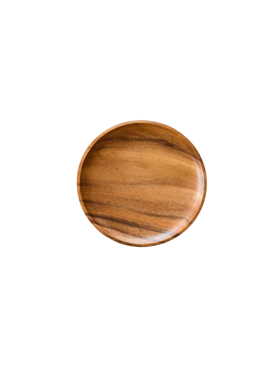 Acacia Round 8" Wood Appetizer Plate