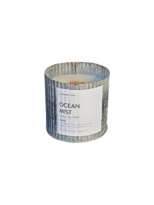 Ocean Mist Wood Wick Candle