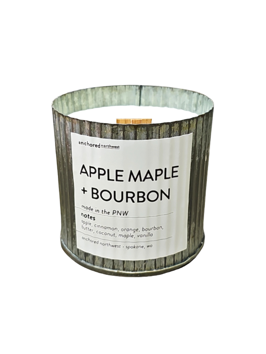 Apples + Maple Bourbon Rustic Candle