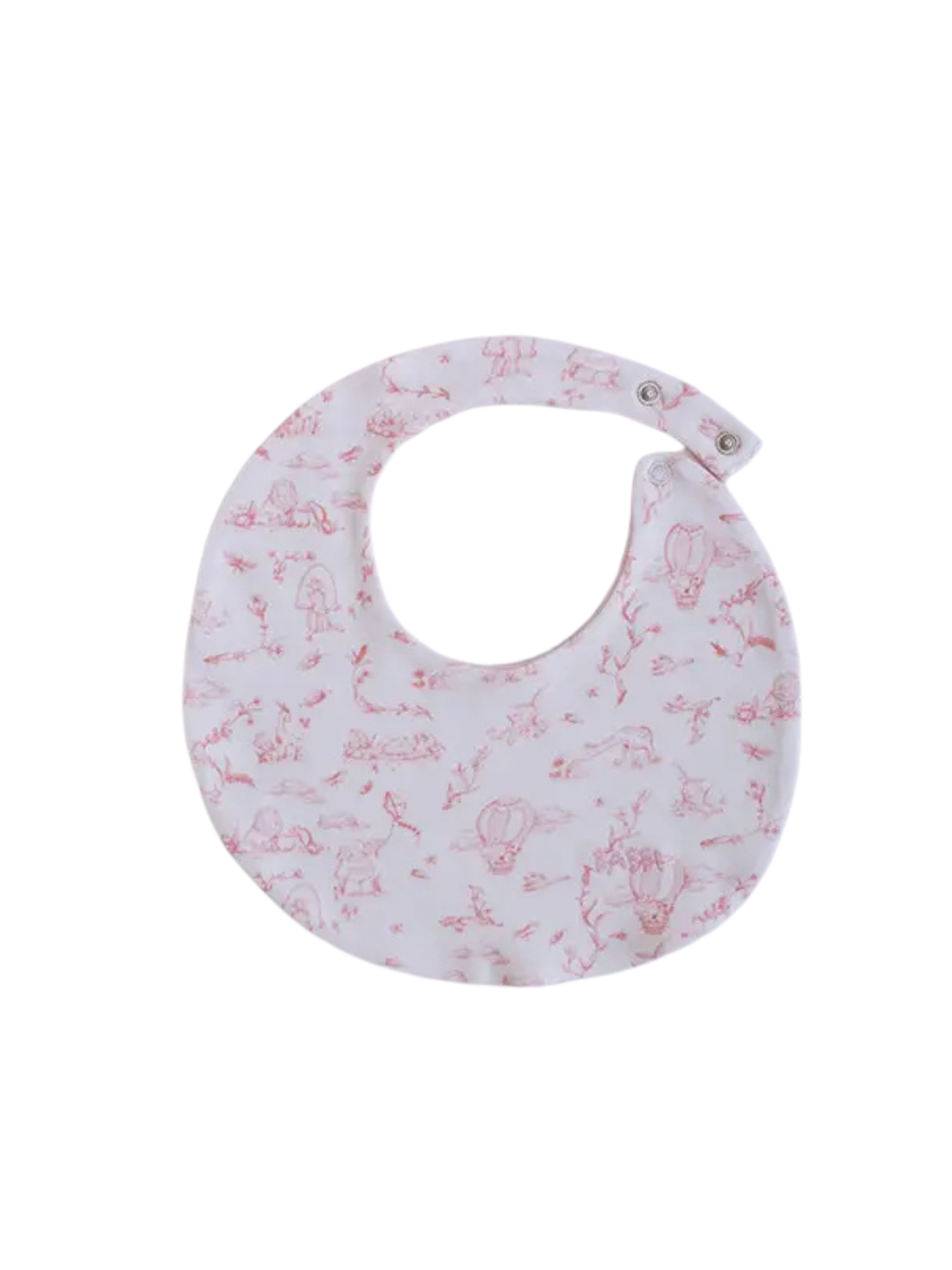 Bib - Toile De Jouy/Pink: 0-6 M