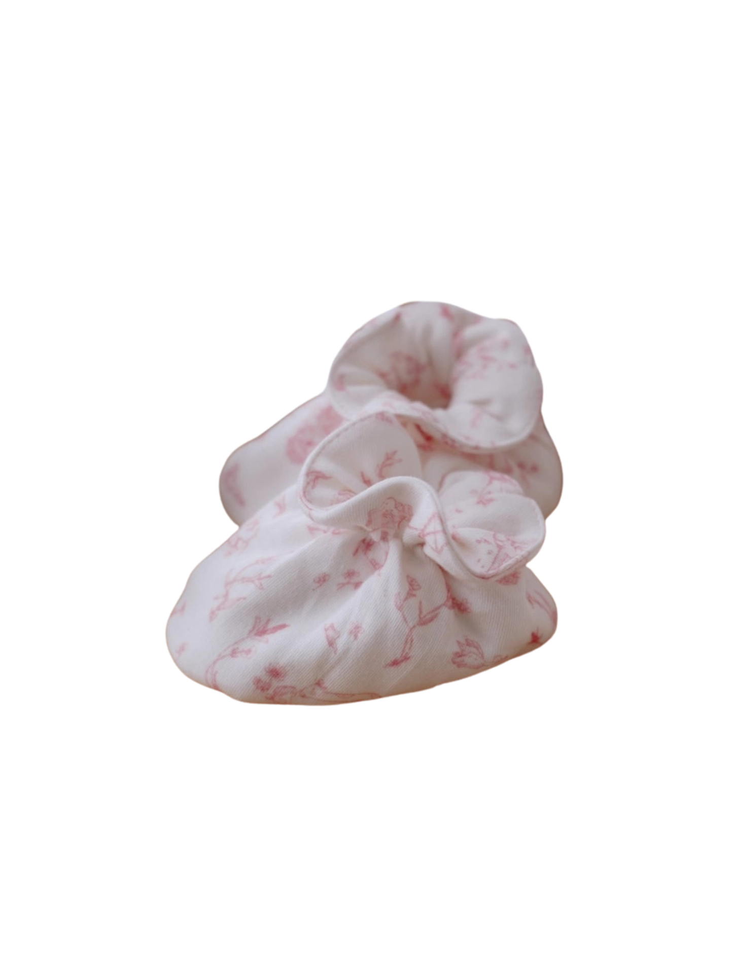 Booties - Toile De Jouy/Pink: Size 2-3
