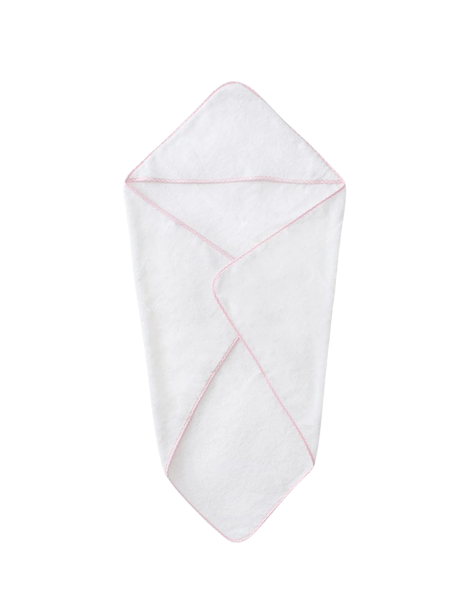Baby Hooded Towel, Pink Gingham