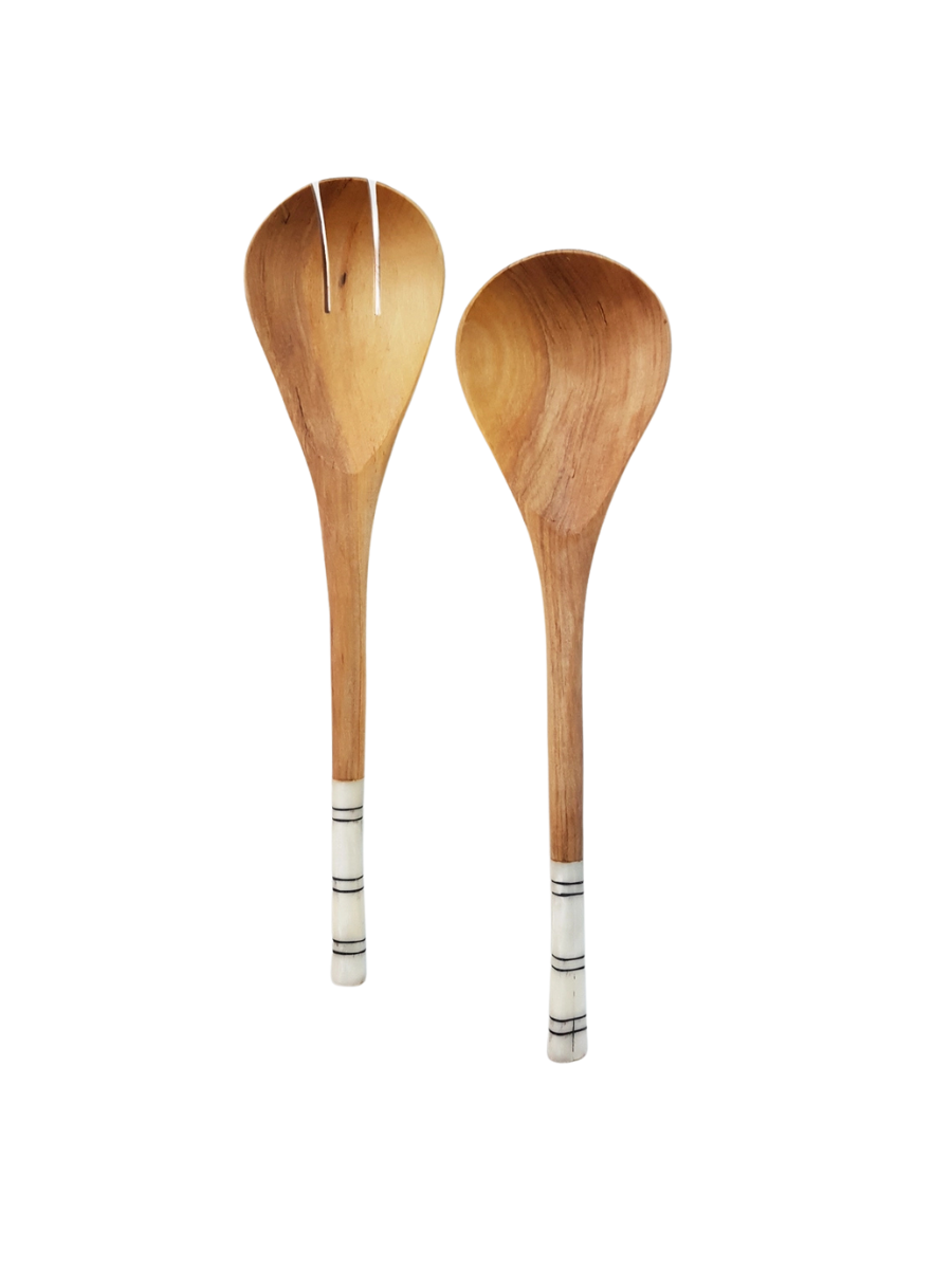 Striped Salad Servers