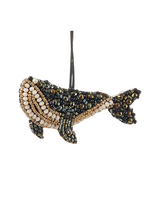 Beaded Whale Ornament