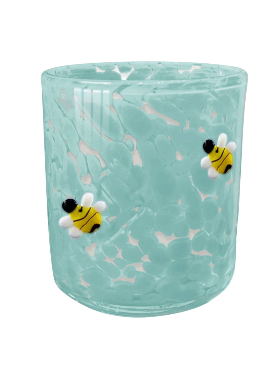 Bee's Knees 12oz Blue Bees Confetti Candle