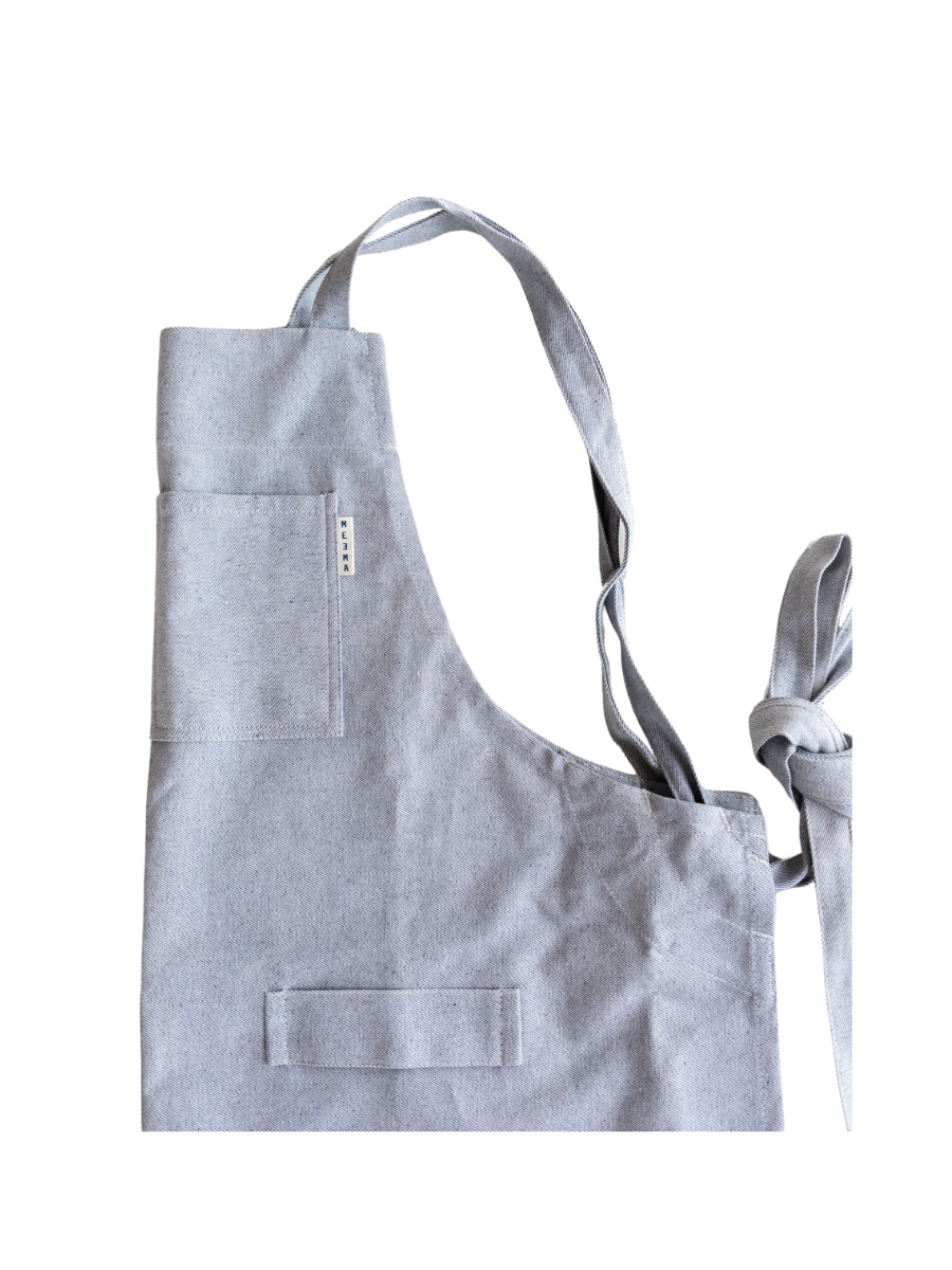 Blue Crossback Bib Apron