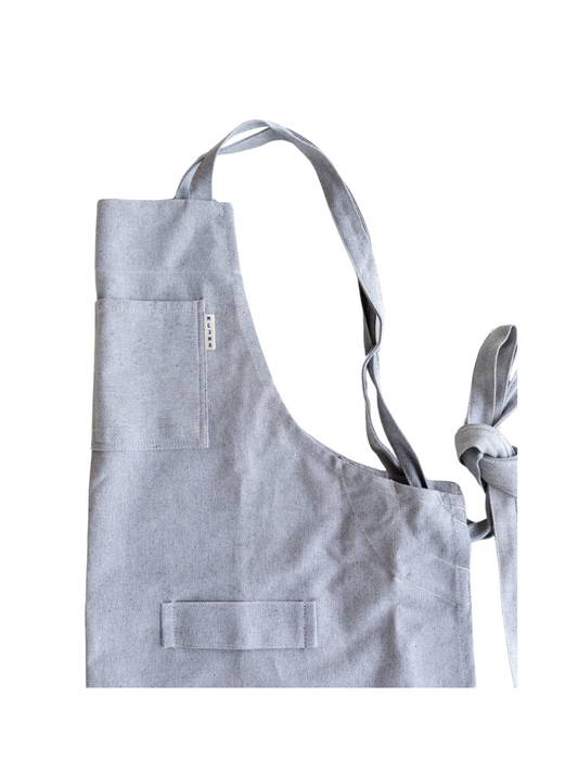 Blue Crossback Bib Apron